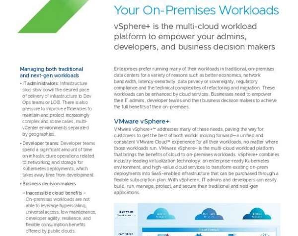 Get Benefits of the Cloud for Your On-Premises Workloads