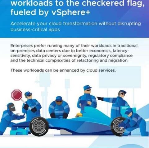 Drive your on-premises workloads to the checkered flag, fueled by vSphere+