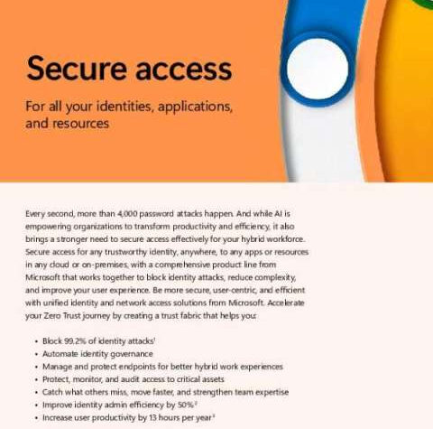 Strengthen your business with Microsoft Secure Access Solutions