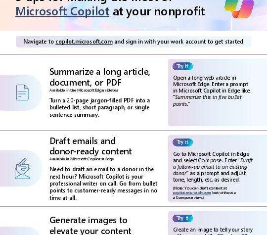 5 tips for making the most of Microsoft Copilot at your nonprofit