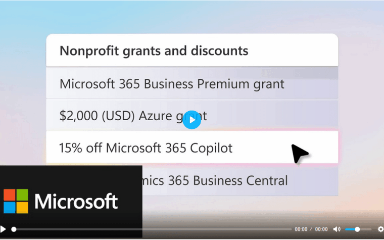 Microsoft nonprofit grants and discounts
